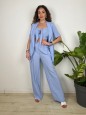 CO ORD SET 3 PEZZI KAMY AZZURRO