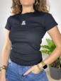 T-SHIRT MICRO ORSETTO NERA