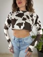 T-SHIRT CROP MACOTTI MUCCA