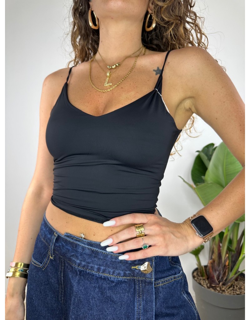 CROT TOP SIMPLY LICRA NERO