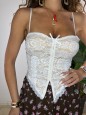 BUSTIER TOTAL PIZZO BIANCO