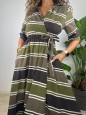 LONG DRESS SABRY MARRONE VERDE