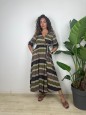 LONG DRESS SABRY MARRONE VERDE