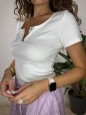 T-SHIRT COSTINE ALIDA BIANCA