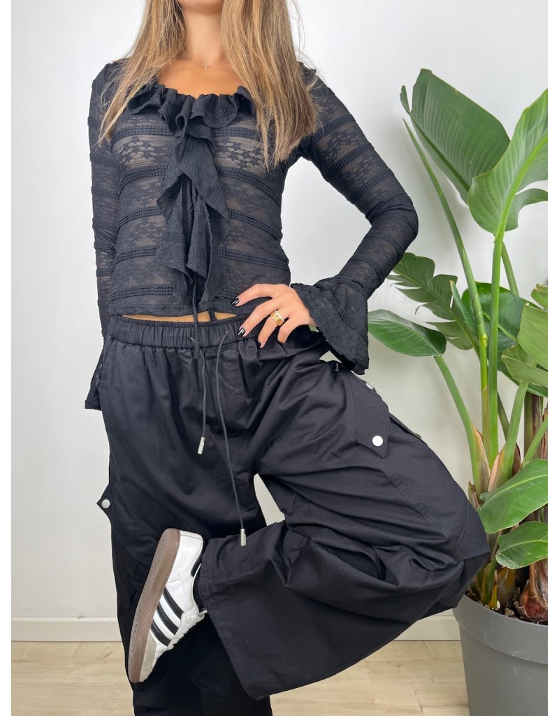 PANTALONI CARGO KALY NERO