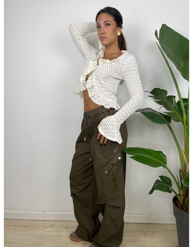 PANTALONI CARGO KALY VERDE