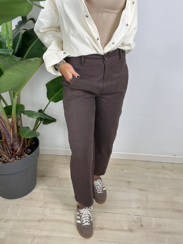 PANTALONI SORAYA MARRONE