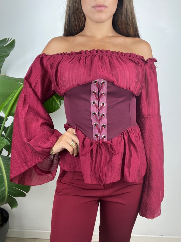 BLUSA MARLEN BORDEAUX