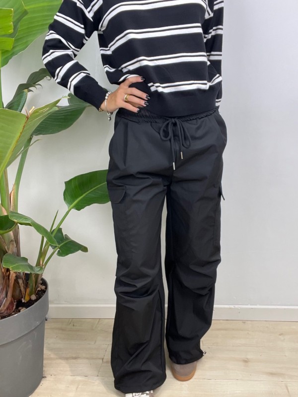 PANTALONI CARGO NERO