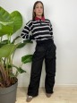 PANTALONI CARGO NERO