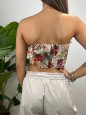 BUSTIER ECONOMY FIORI ROSSI