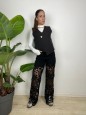JEANS MACRAME NERO