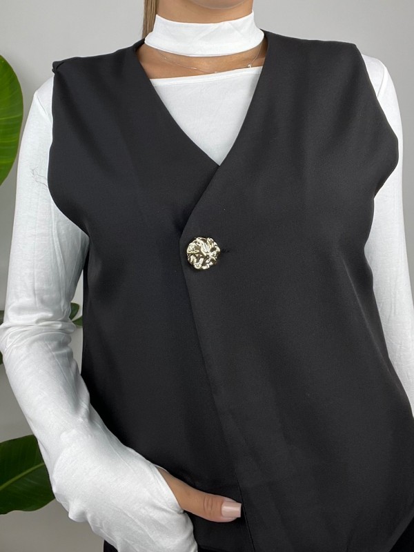 GILET NICOLE NERO