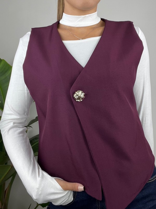 GILET NICOLE WINE