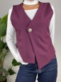 GILET NICOLE WINE