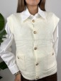 GILET BOTTONI ORO PANNA