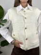 GILET BOTTONI ORO PANNA