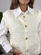 GILET BOTTONI ORO PANNA