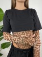 T-SHIRT LOSY NERA CON MACULATA