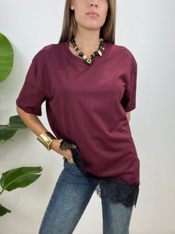 T-SHIRT MONICA LUMINA BORDEAUX