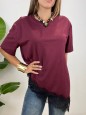 T-SHIRT MONICA LUMINA BORDEAUX