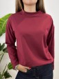 T-SHIRT SIMPLY CON SPALLINE BORDEAUX