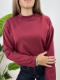 T-SHIRT SIMPLY CON SPALLINE BORDEAUX