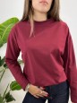 T-SHIRT SIMPLY CON SPALLINE BORDEAUX