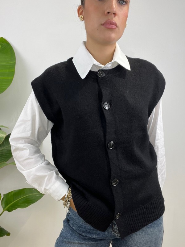 PULL GILET JOLIA NERO