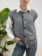 PULL GILET JOLIA GRIGIO