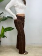 JEANS BORCHIETTE MARRONE