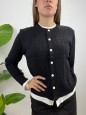 CARDIGAN TRECCINE DANY NERO