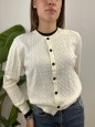 CARDIGAN TRECCINE DANY BIANCO