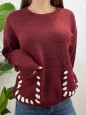 PULLOVER RAFFY BORDEAUX