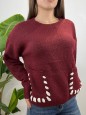 PULLOVER RAFFY BORDEAUX