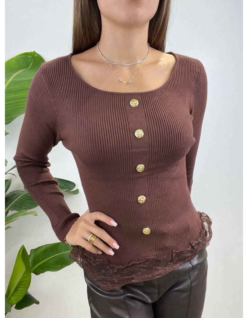PULL MAGLIA XENIA MARRONE