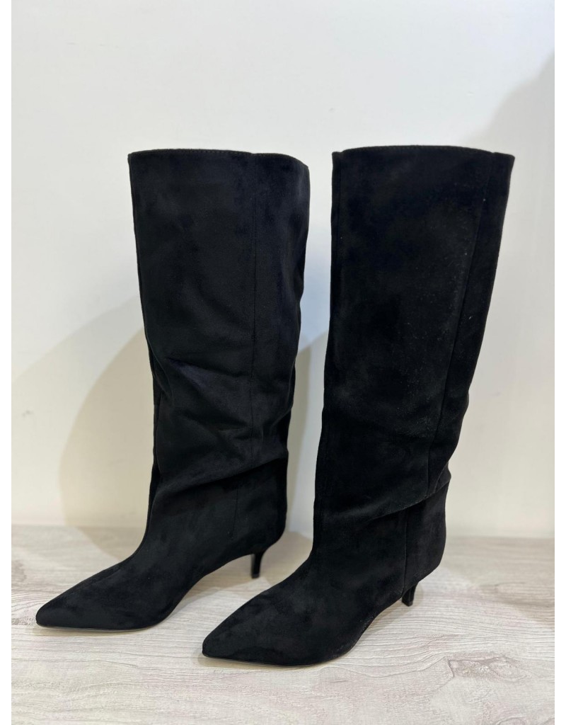 STIVALE GLAMOUR CON TACCO NERO