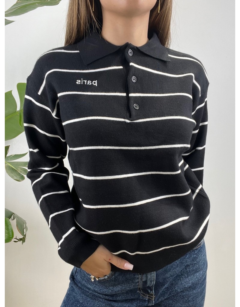 PULL POLO JULIET NERO