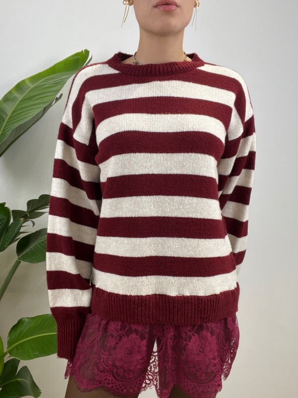 MAXIPULL RIGHE PIZZO BORDEAUX