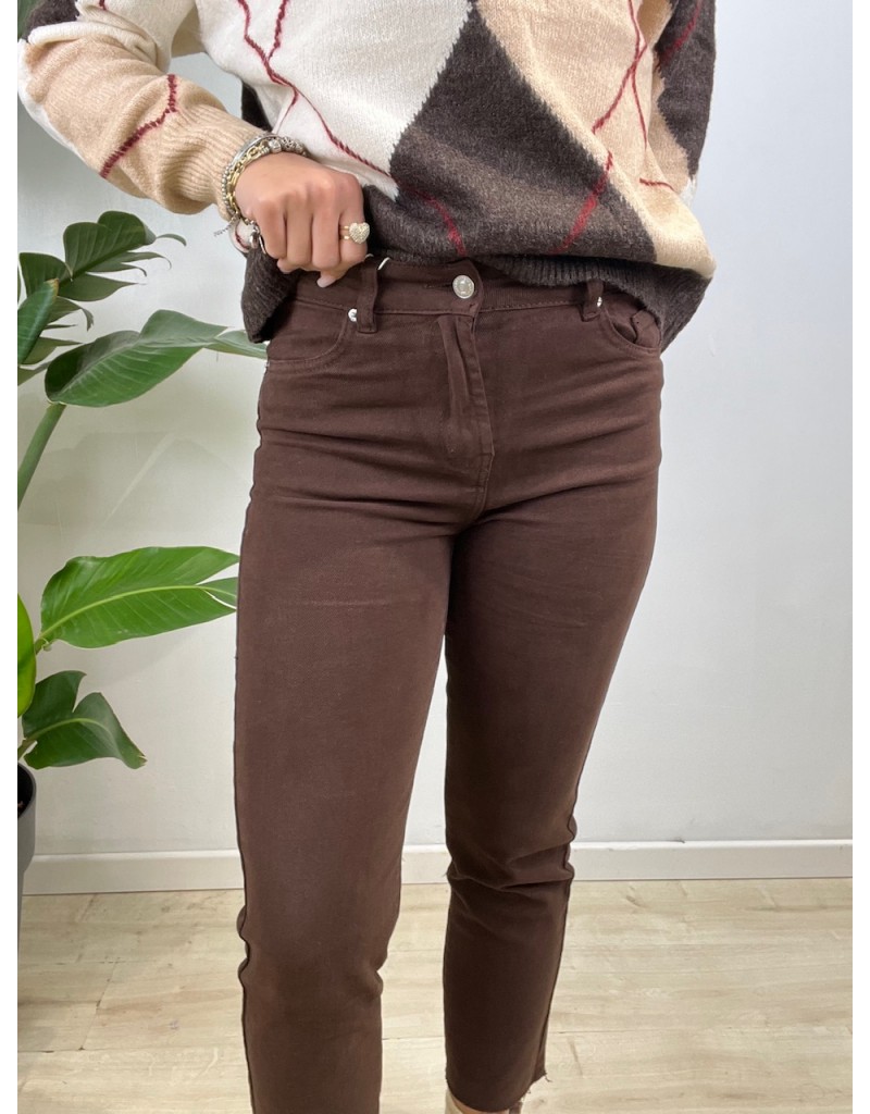 JEANS STRAIGHT FIT BROWN