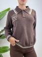 PULLOVER POLO TENNIS MARRONE