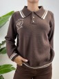 PULLOVER POLO TENNIS MARRONE
