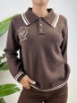PULLOVER POLO TENNIS MARRONE
