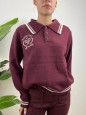 PULLOVER POLO TENNIS BORDEAUX