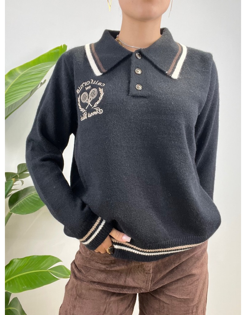 PULLOVER POLO TENNIS NERO