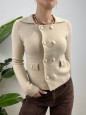 CARDIGAN DOPPIO PETTO PANNA