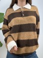 PULLOVER POLO SALY CAMEL