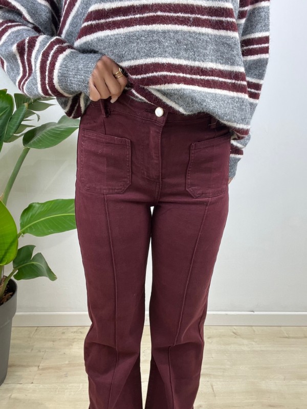 JEANS KATIA BORDEAUX