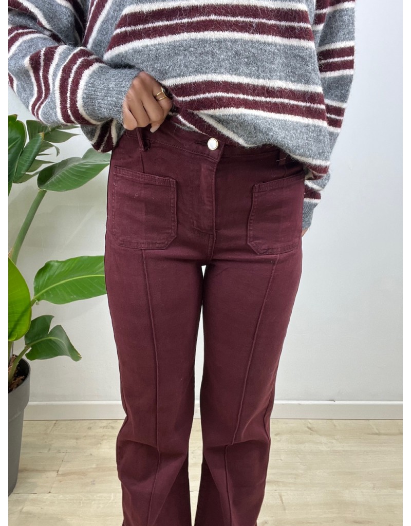JEANS KATIA BORDEAUX