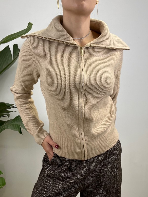 PULLOVER ZIP CAMILLA CAMEL